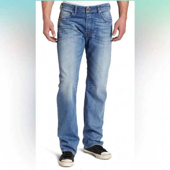 Diesel Men’s Jeans Larkee Relaxed Comfort Straight Wash 008W7 Size 36/30 - Picture 2 of 12